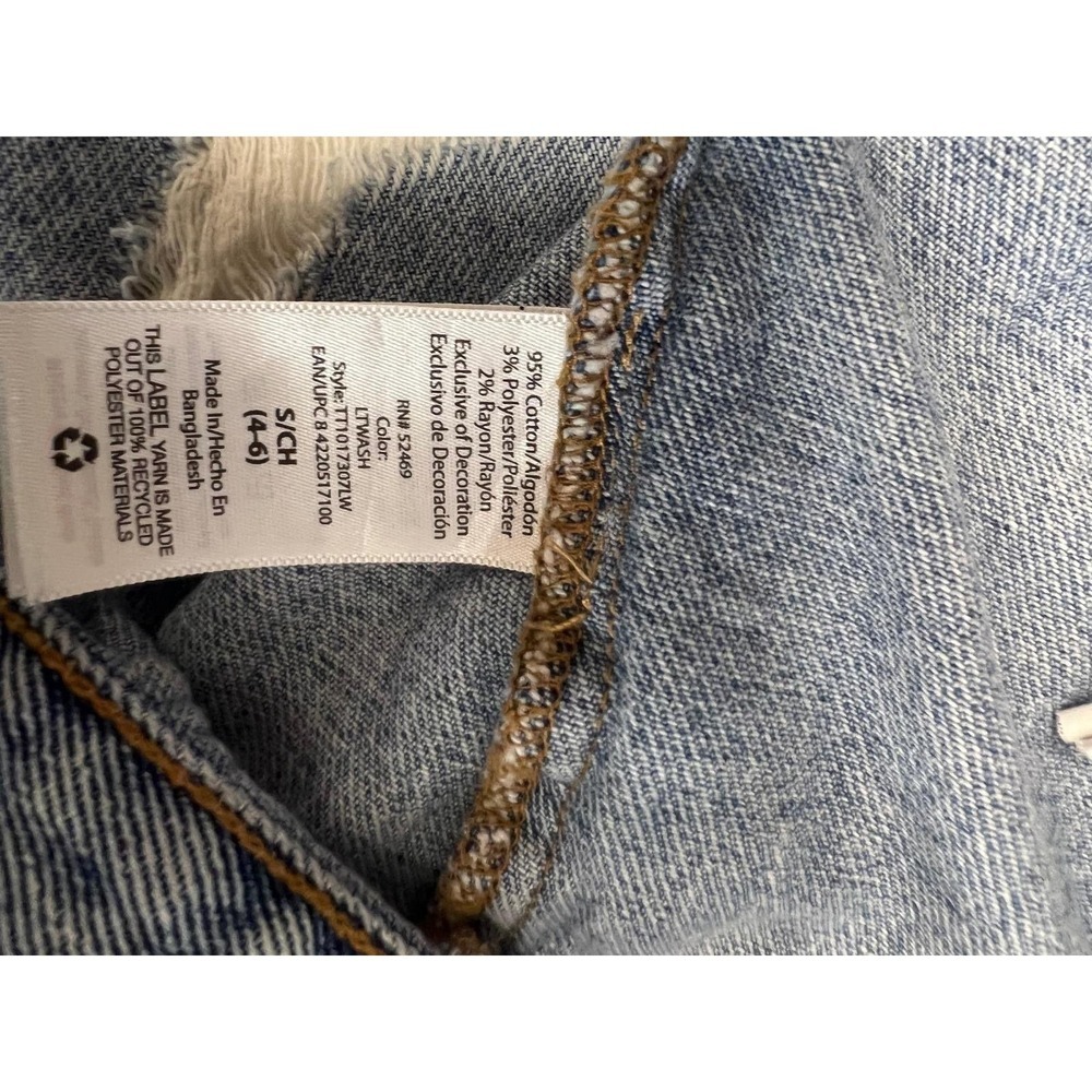Time and Tru Denim Jacket Womens S Light Wash Excellent Distressed Trucker - Picture 8 of 16